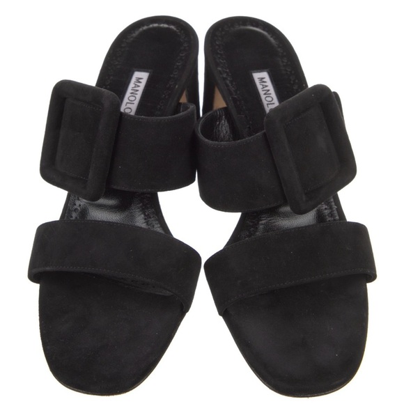 MANOLO BLAHNIK Titubanew 50 buckled suede sandals - Picture 5 of 11